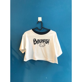 Áo croptop in  Bitches (có hình thật)