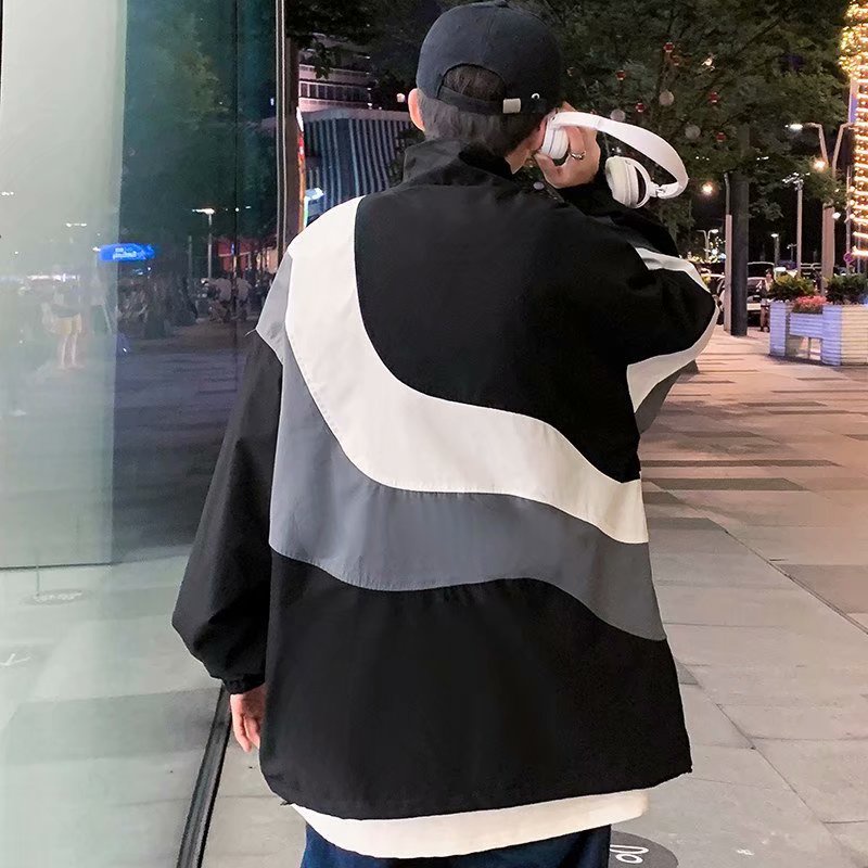 Áo Khoác Bóng Chày Cổ Đứng Dáng Rộng Phong Cách Hàn Quốc Dễ Phối Đồ