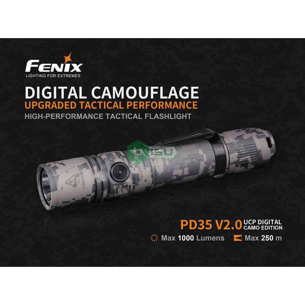 ĐẠI LÝ ĐỘC QUYỀN FENIX - Đèn pin Fenix - PD35 V2.0 Digital Camo - 1000 lumens