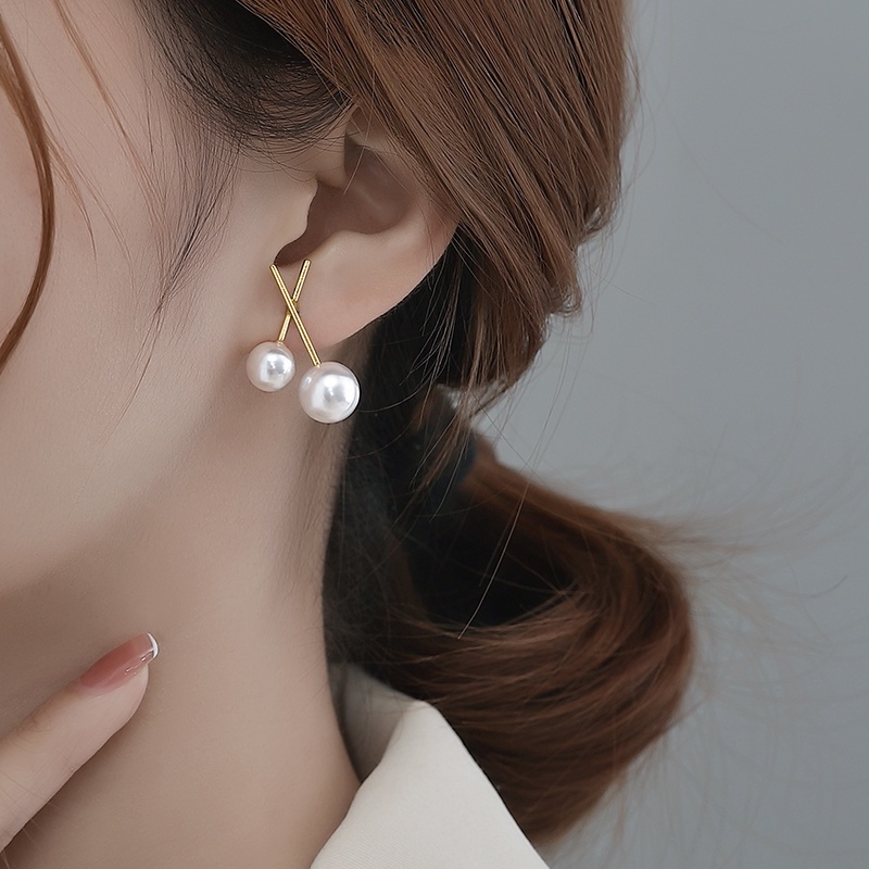 Đôi Bông Tai Ngọc Trai Giả Thời Trang