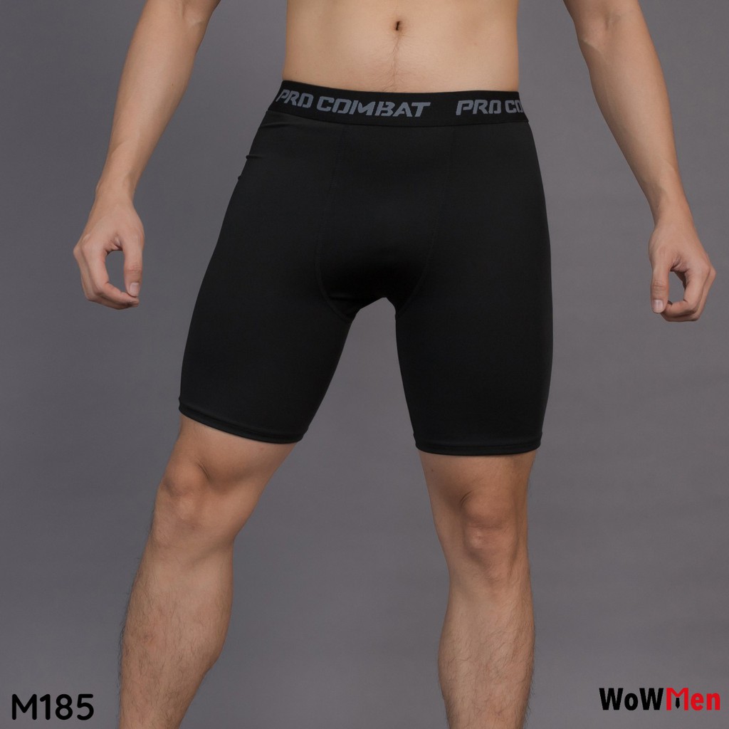 Quần Short Thun Legging Nam Ôm Bó Sát Bó Cơ Thể Thao Tập Gym Chạy Bộ Bơi Lội Đá Bóng Ngắn Trên Gối - M185