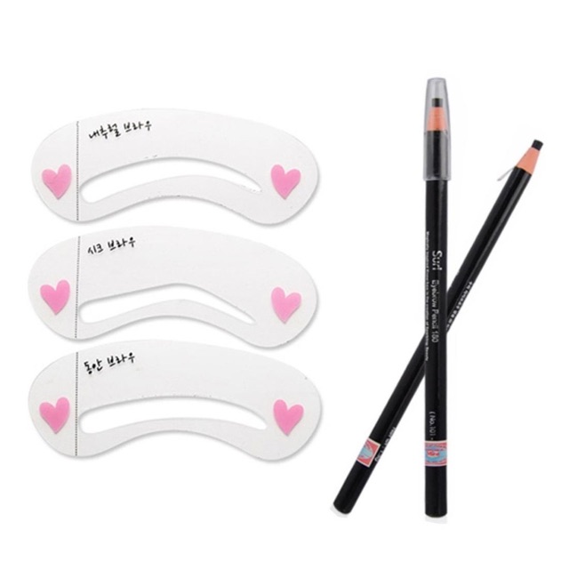 COMBO BỘ 3 KHUNG KẺ MÀY VÀ 2 CHÌ XÉ MÀU NÂU