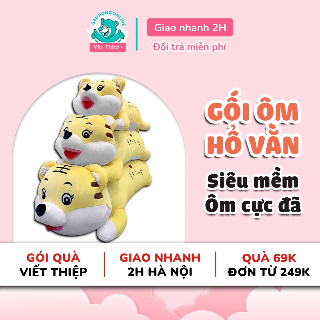 Gấu Bông Hổ Nằm Siêu To Khổng Lồ, Gối Ôm Hổ Bông Cao Cấp Gấu Bông Online