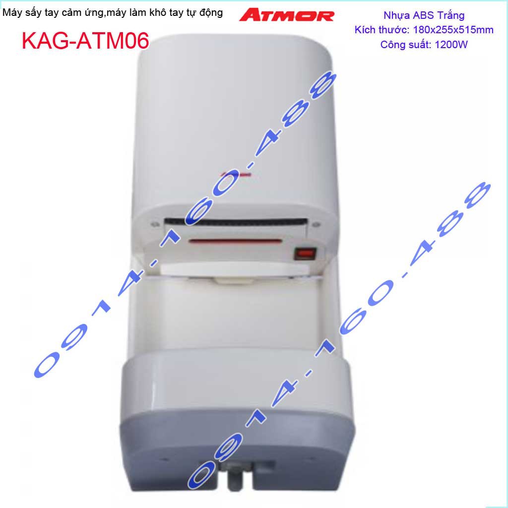 Máy sấy tay cảm ứng Atmor KAG-ATM06, máy sấy tay tự động có khay khô nhanh sử dụng tốt siêu bền