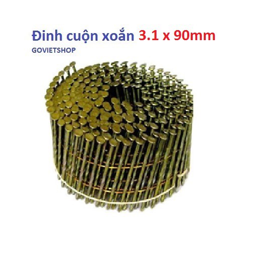 Đinh cuộn xoắn 3.1 x 90mm, đinh cuộn đóng pallet gỗ ván