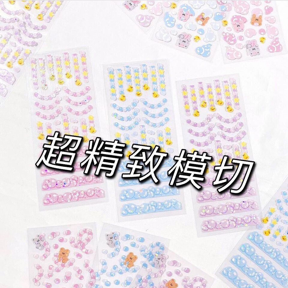 Miếng dán họa tiết hoạt hình / bong bóng xà phòng đáng yêu dùng trang trí thủ công