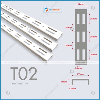 Ray Cài Đôi Gắn Tường ghép tấm lỗ: HTD-T02