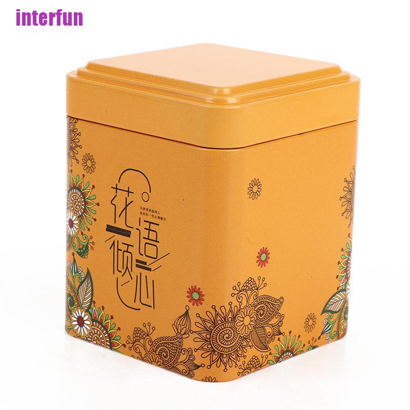 Hộp Sắt Vuông Cổ Điển Cho Kẹo / Trà