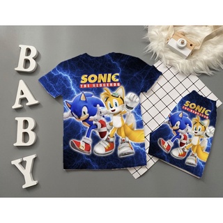 Quần áo bé trai bộ sonic thun lạnh thái cao cấp in 3D bé trai 10-60kg,Bộ thun lạnh cho bé,Đồ bộ thun lạnh bé trai SUSHI