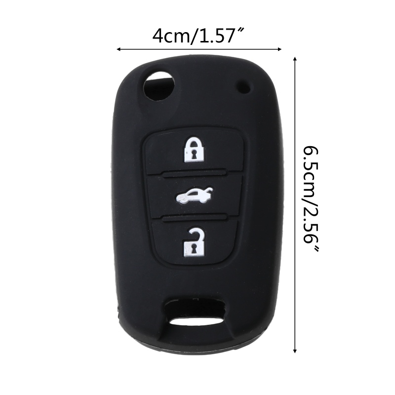 Vỏ Silicon Bảo Vệ Chìa Khóa Xe Hơi 3 Nút Bấm Dành Cho Hyundai i30 Verna Veloster