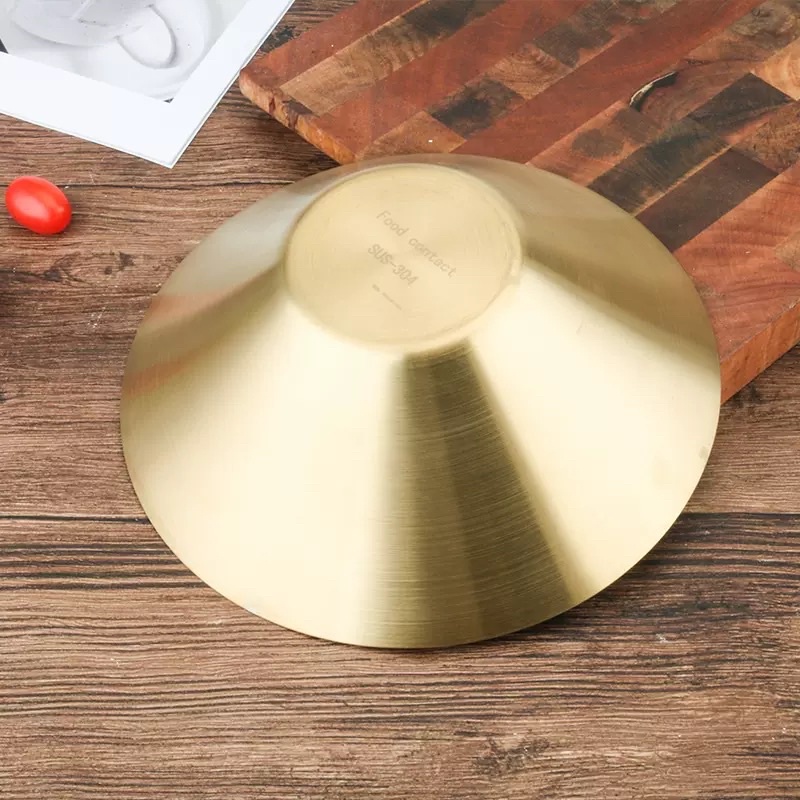 Bát, Tô đựng Salad, Mỳ ý, Đồ Âu, Á, Inox SUS 304 mạ vàng cao cấp không ăn mòn. Tô Decor chuyên dụng Nhà hàng, Khách sạn