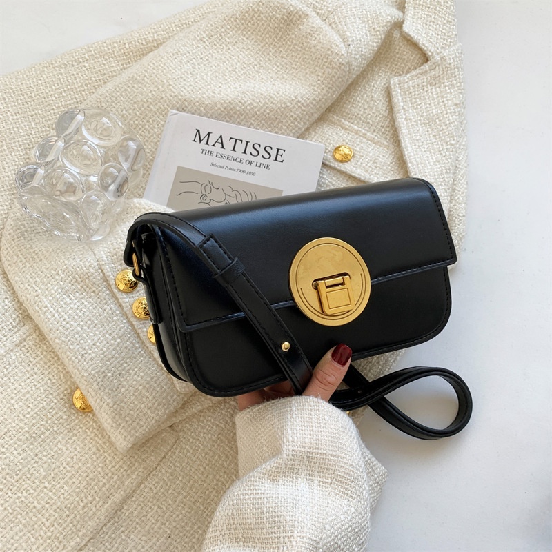 IELGY Túi Đeo Vai Hình Vuông Cỡ Nhỏ Cài Khóa Kiểu retro Đơn Giản Cho Nữ