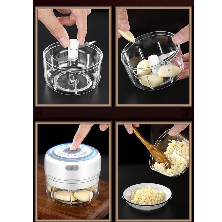 [Mua 1 Tặng 1] Máy Xay Tỏi Ớt Mini Cầm Tay Đa Năng Thế Hệ Mới Breo Market Nhỏ Gọn Thông Minh Có Cổng Sạc USB | BigBuy360 - bigbuy360.vn