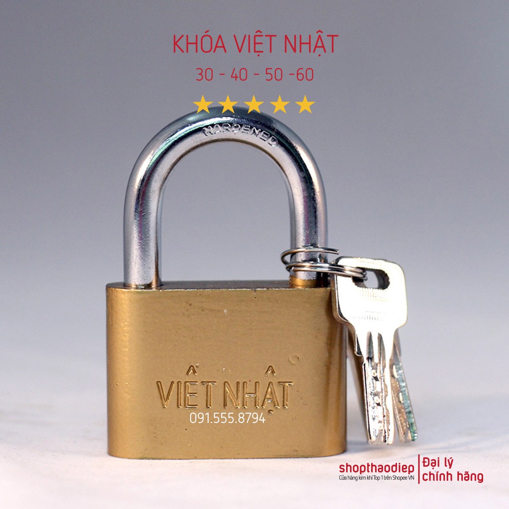 [GIÁ HỦY DIỆT] Khóa Bấm Việt Nhật Các Cỡ 30 - 40 - 50 - 60, Khóa Cửa 3 Chìa Công Nghệ Nhật Bản