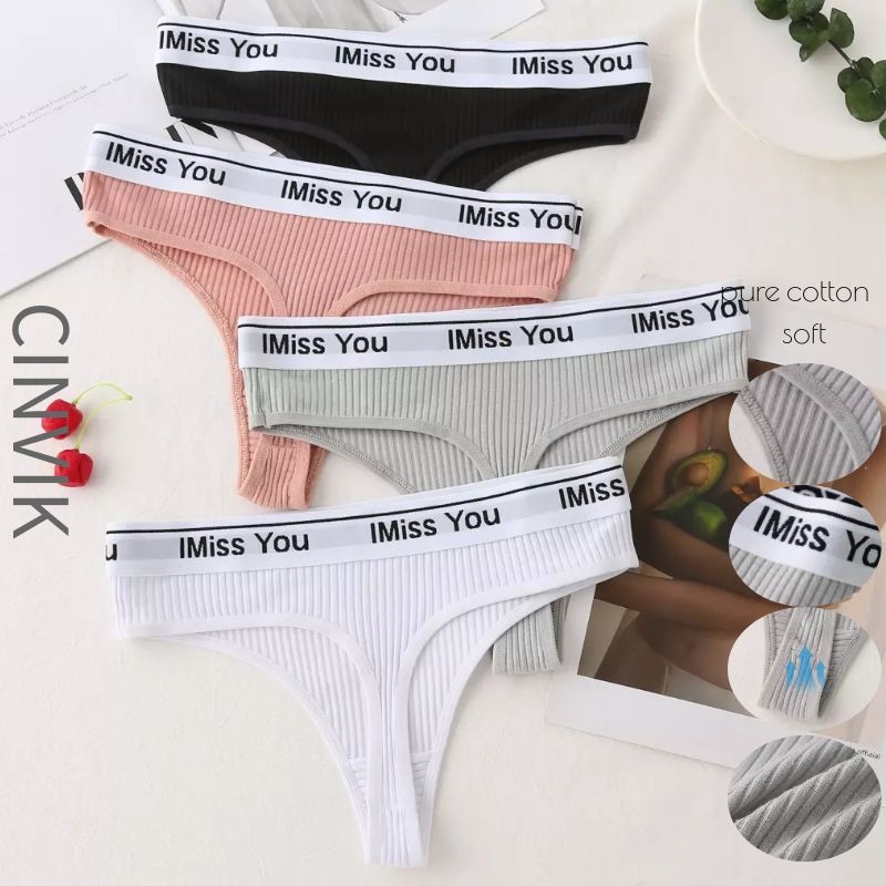 Cinvik Quần Lót cotton Phối Ren plus size Dành Cho Nữ