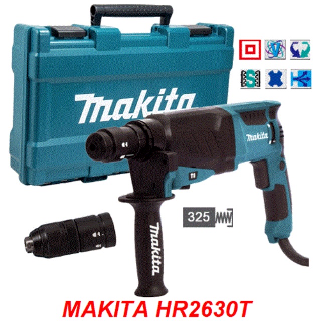 HR2630T Máy khoan đục 3 chức năng 800w (2 đầu khoan) Makita