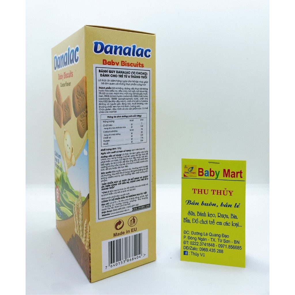 Bánh Ăn Dặm DANALAC 120g 3 Vị Thơm Ngon Dành Cho Trẻ Từ 6th