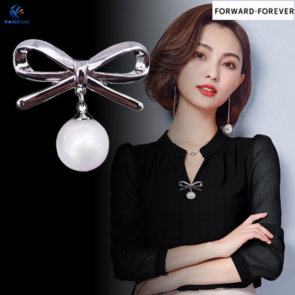 Ghim CàI ÁO HìNh Nơ ĐíNh Kim Cương NgọC Trai Giả ThờI Trang Cho Nữ
