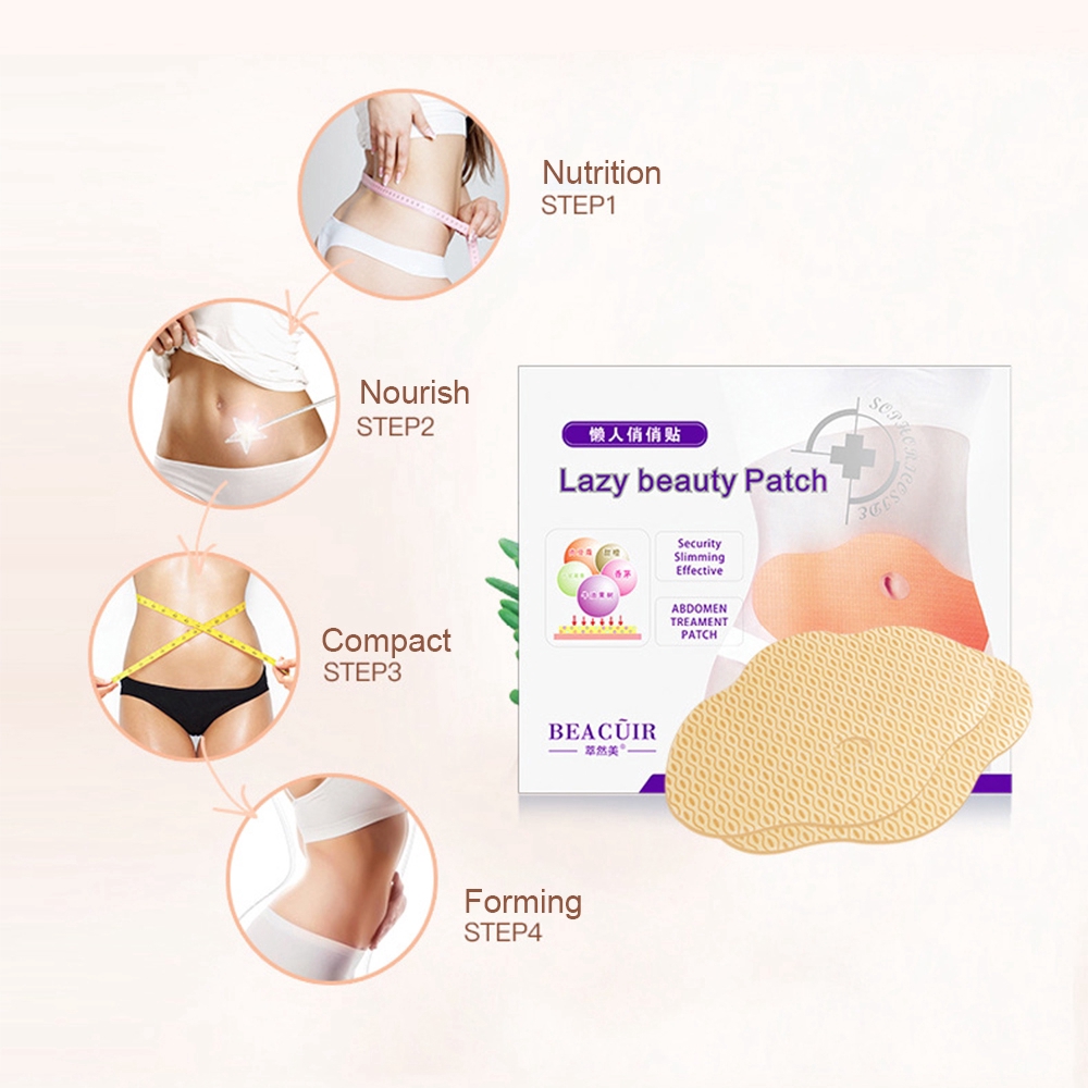 ⌂⌂ 5Pc Lazy Beauty Patch Quick Slimming Patch Belly Slim Patch Abdomen Fat burning Navel Stick 【Goob】