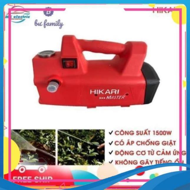 Máy rửa xe mini, Máy xịt rửa cao áp HIKARI HK-H3 - Có áp chống giật + Chống cháy [BH 24 Tháng]