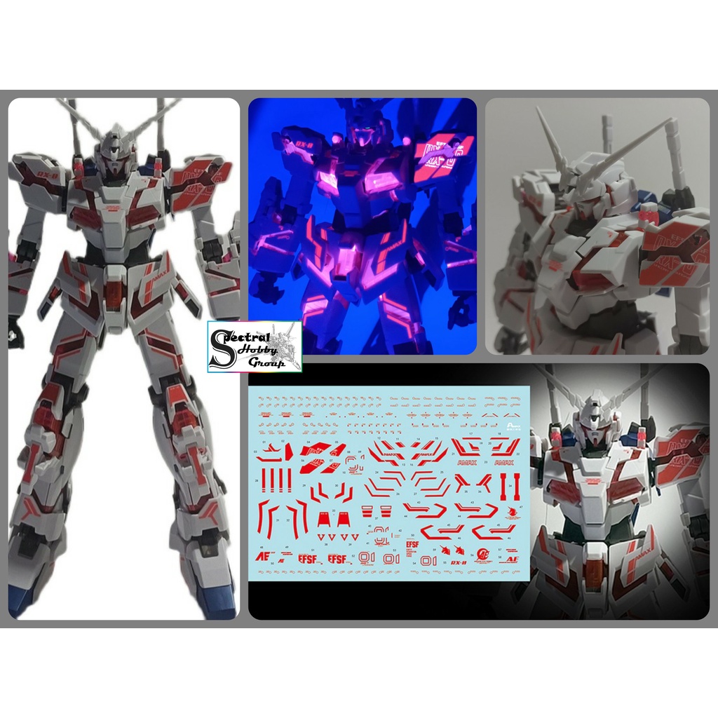 Decal nước dán mô hình Unicorn MG HG Mega size Gundam MGEX các loại - Water sticker
