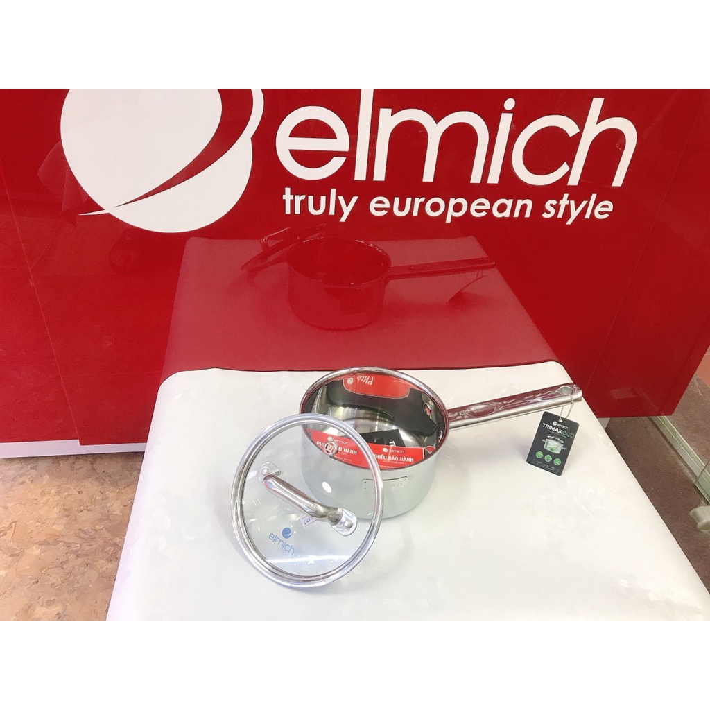 Quánh elmich Inox 3 lớp cao cấp đáy liền Tri-max XS EL-3745 size 16cm Nồi nấu bột trimax Eco 3990 16cm