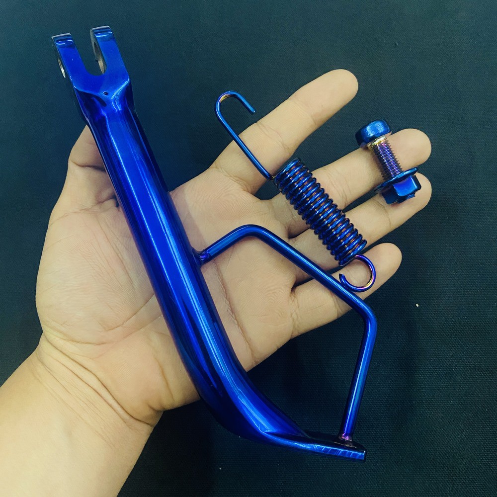 CHÂN CHỐNG XE MÁY VARIO, CLICK THÁI INOX 304 ĐÚC ĐẶC 100% KÈM LÒ XO, ỐC CỐT, TÁN MÀU SẮC ĐỒNG ĐIỆU, ĐỒ CHƠI XE MÁY