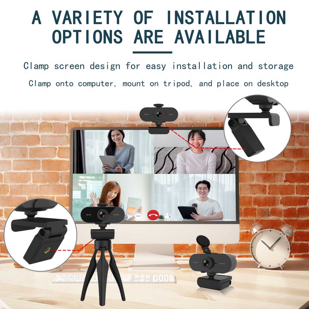 Webcam 2k Hd Tích Hợp Micro Tự Động Lấy Nét Cho Laptop Pc Tv | BigBuy360 - bigbuy360.vn