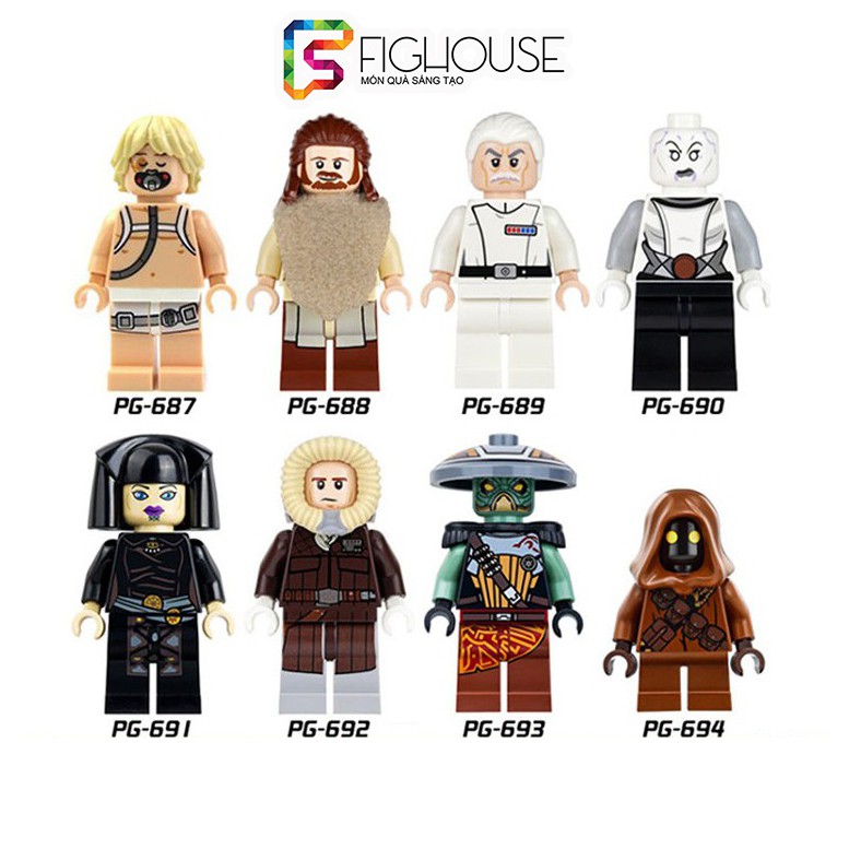 Xếp Hình Minifigures Các Nhân Vật Star Wars - Đồ Chơi Lắp Ráp Logo PG8037 [A8]