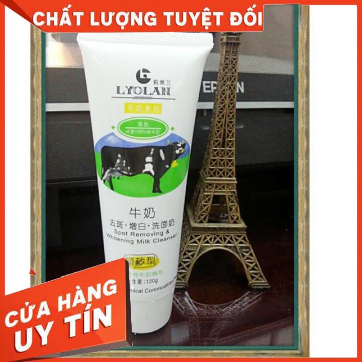 Sữa rửa mặt con bò Lyolan -và dưa leo  lyolan-hàng loại 1 chất kem đặc mùi thơm  mat