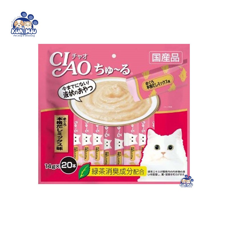 { Hàng Chính Hãng } Súp Dinh Dưỡng Cho Mèo Ciao Churu 20 Thanh