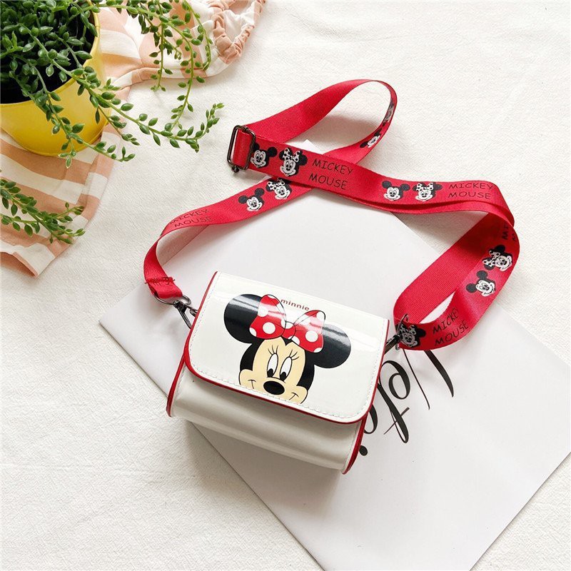 Túi hộp Mickey cho bé gái - Túi đeo bé gái có hình chuột Mini màu đen trắng MIN01