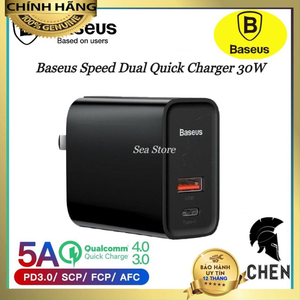 Củ sạc nhanh Baseus 30W/60W - Power Delivery - Quick Charge 3.0 - Hỗ trợ sạc nhanh iPhone và thiết bị androi CHEN STORE