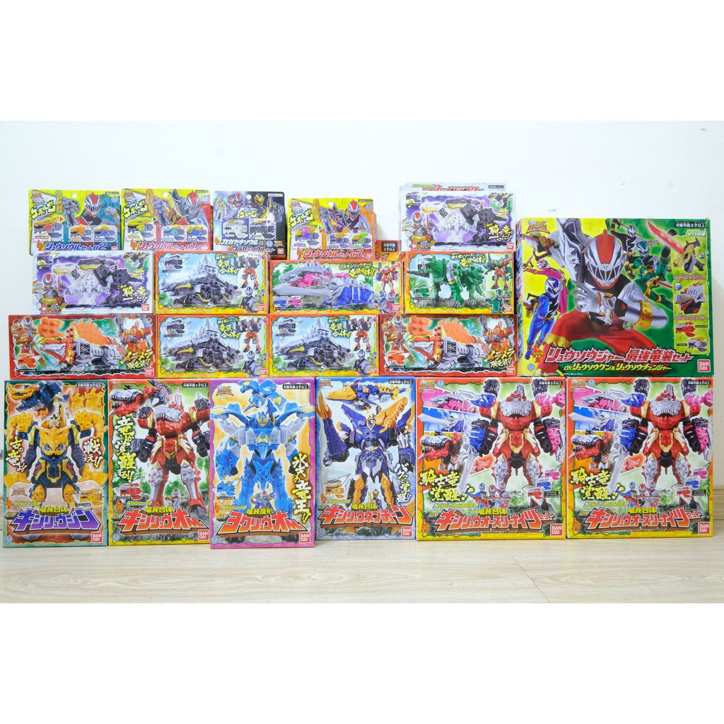 Mô hình DX Kishiryu Sentai Ryusoulger Full Box. Chính hãng đồ chơi Bandai Ryusoul Gattai KishiRyuOh Kishiryuzin Neptune