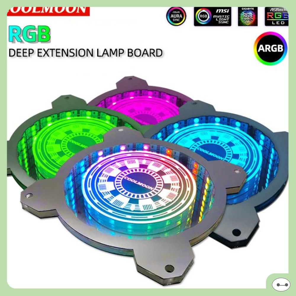 ỐP QUẠT RGB COOLMOON LÒ PHẲN ỨNG VÔ CỰC