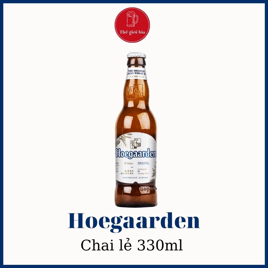 Chai bia lẻ Hoegaarden White 330ml | Chính hãng