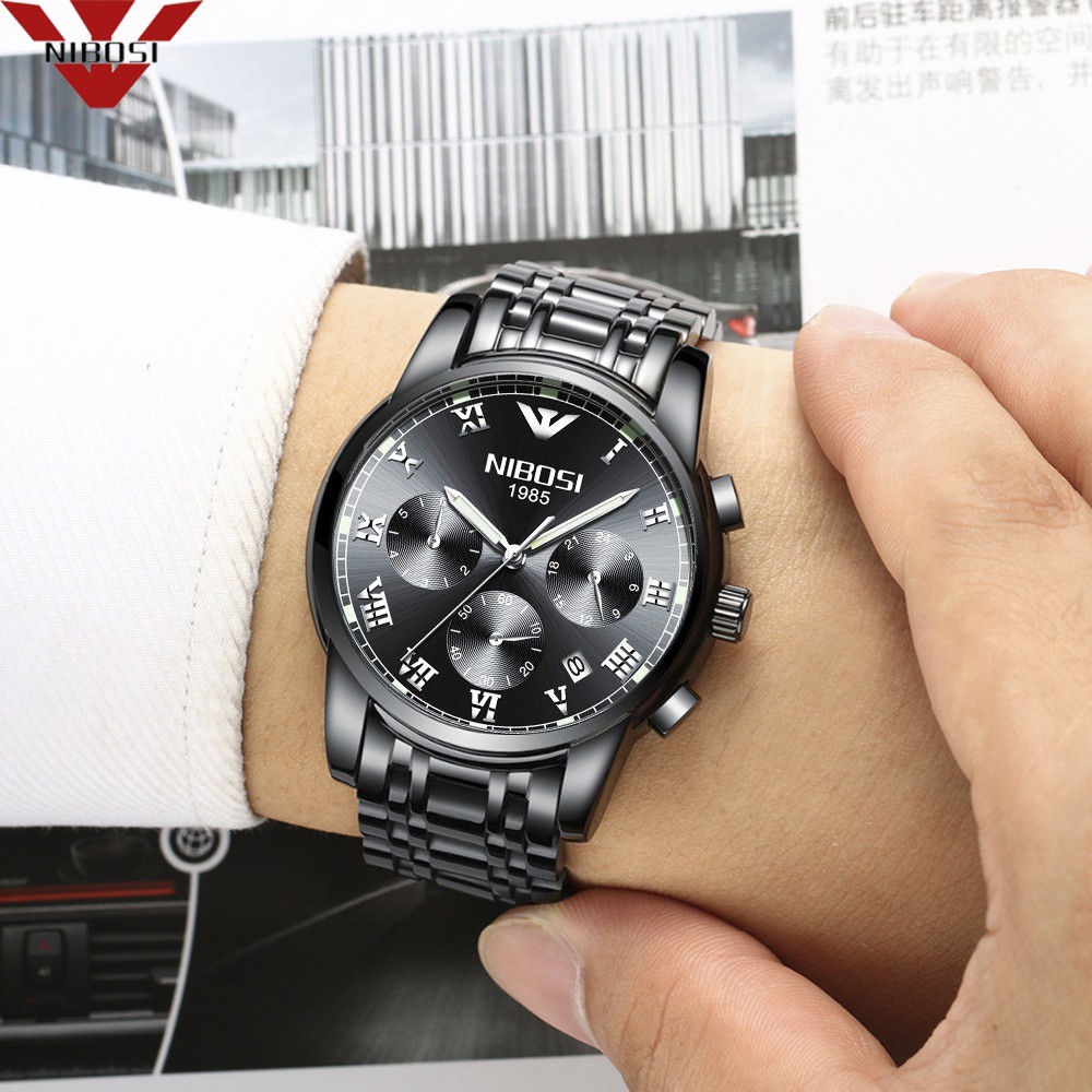 Đồng hồ nam NIBOSI 2301 dây thép lịch ngày thời thượng - Đẳng cấp doanh nhân | BigBuy360 - bigbuy360.vn
