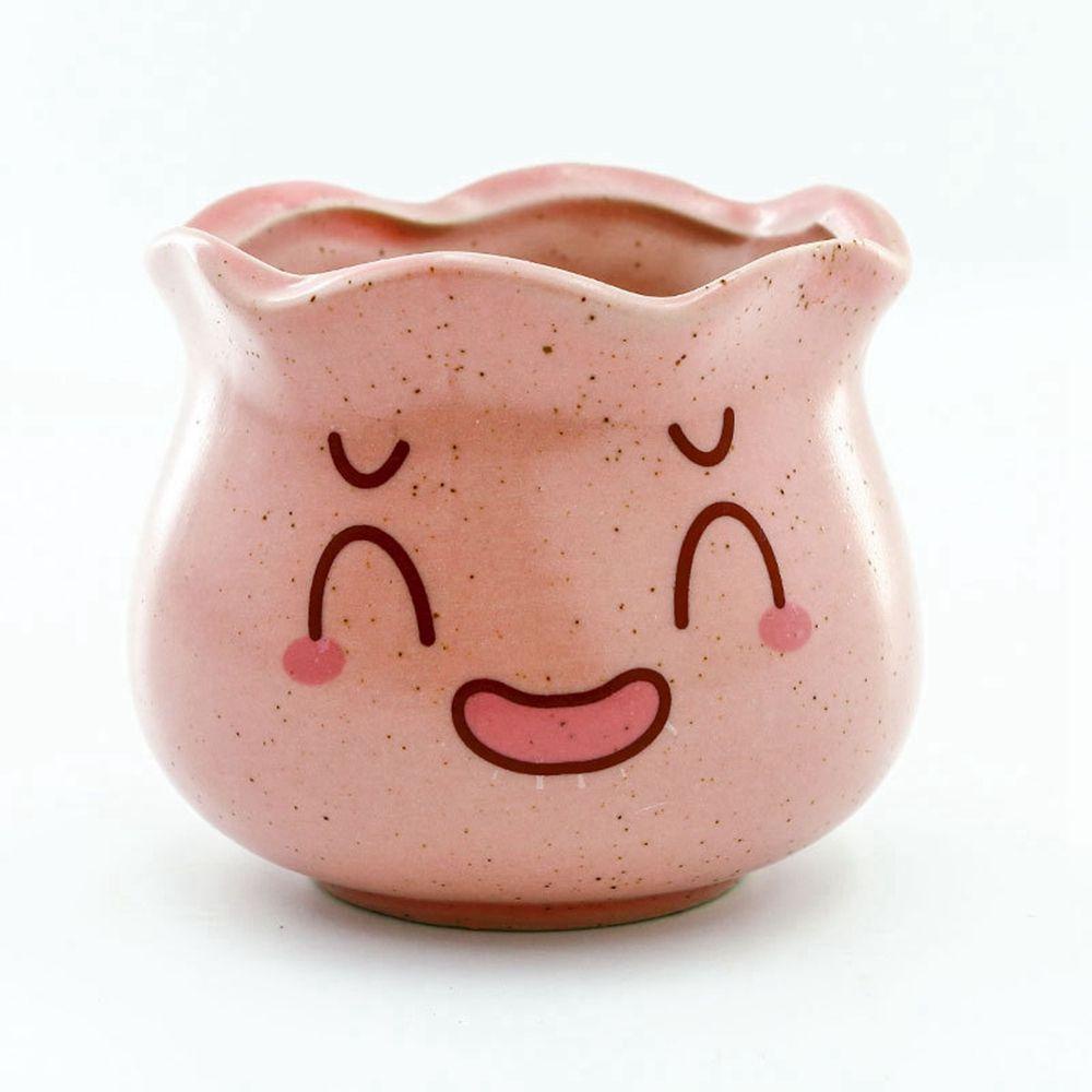 YIYU Chậu Hoa Hình Hoạt Hình Màu Macaron Dùng Trang Trí Văn Phòng / Ban Công / Vườn / Phòng Ngủ