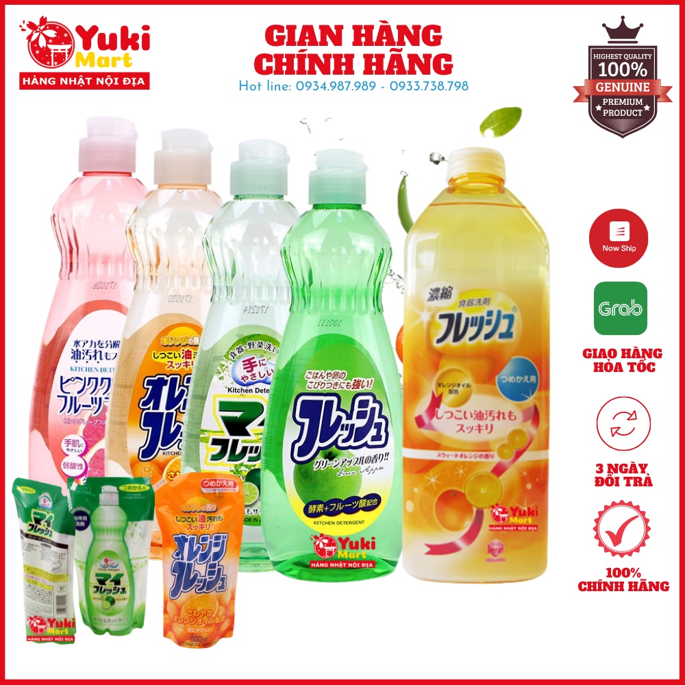 Nước rửa chén nội địa Nhật Bản các loại
