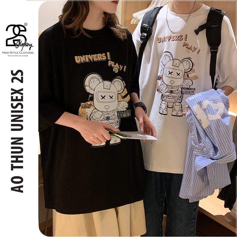 Áo Thun Unisex 2S Clothing - DK98 Form Rộng Tay Lỡ, Áo Phông Nam Nữ Freesize