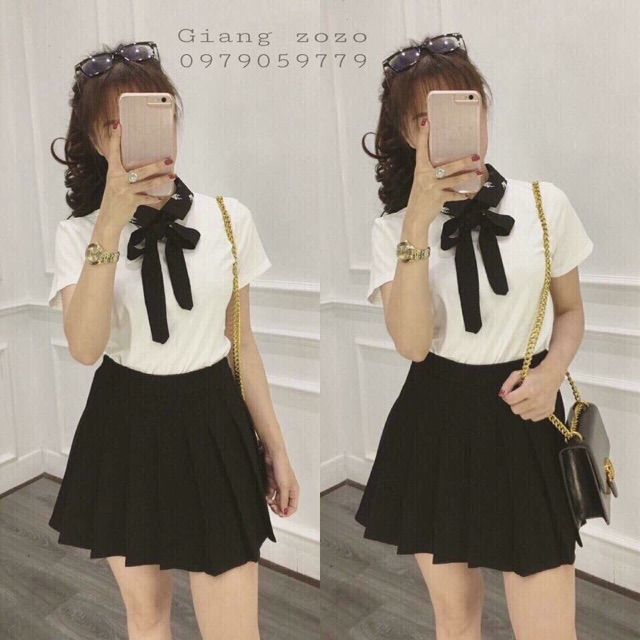 Chân váy tennis xếp li