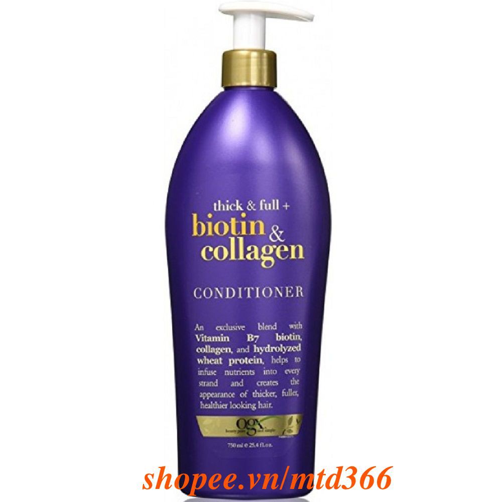 Dầu Xả 750ml Biotin & Collagen Ogx
