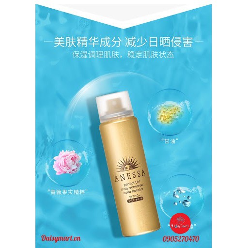 Xịt Chống Nắng Bảo Vệ Hoàn Hảo Anessa Perfect UV Sunscreen Skincare Spray SPF50+/PA++++ 60g