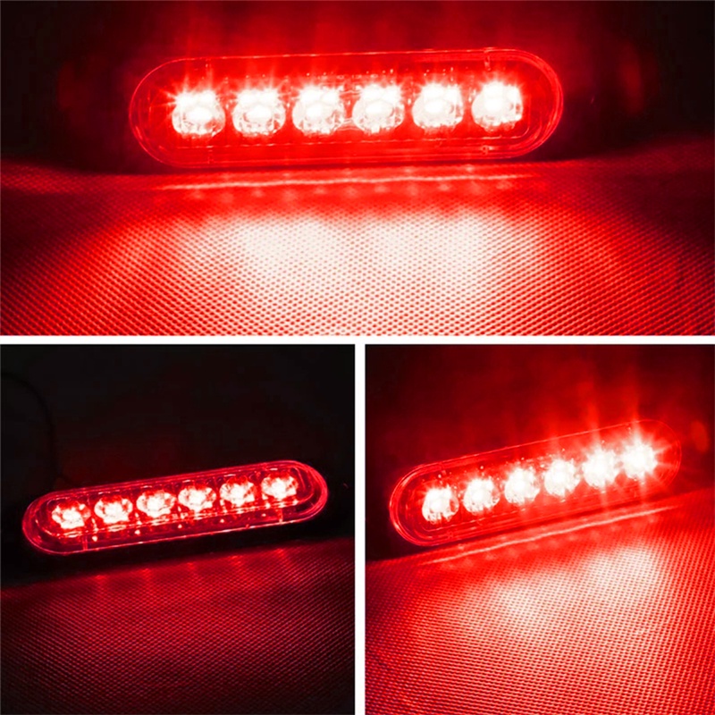Đèn tín hiệu 6 bóng LED 12-24V chống nước cho xe hơi tùy chọn màu sắc