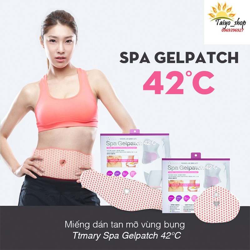 Miếng Dán Tan Mỡ Bụng Spa Gel Patch 42°C Hàn Quốc