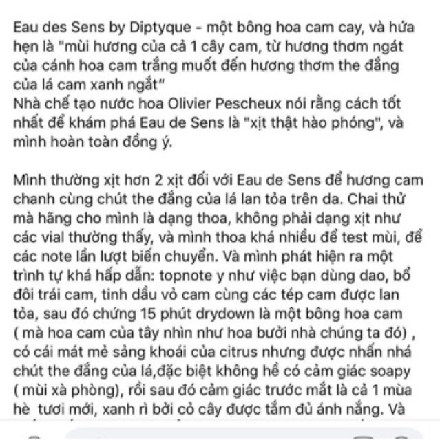 Nước hoa Dyptique Eau de Sens 100ml fullseal