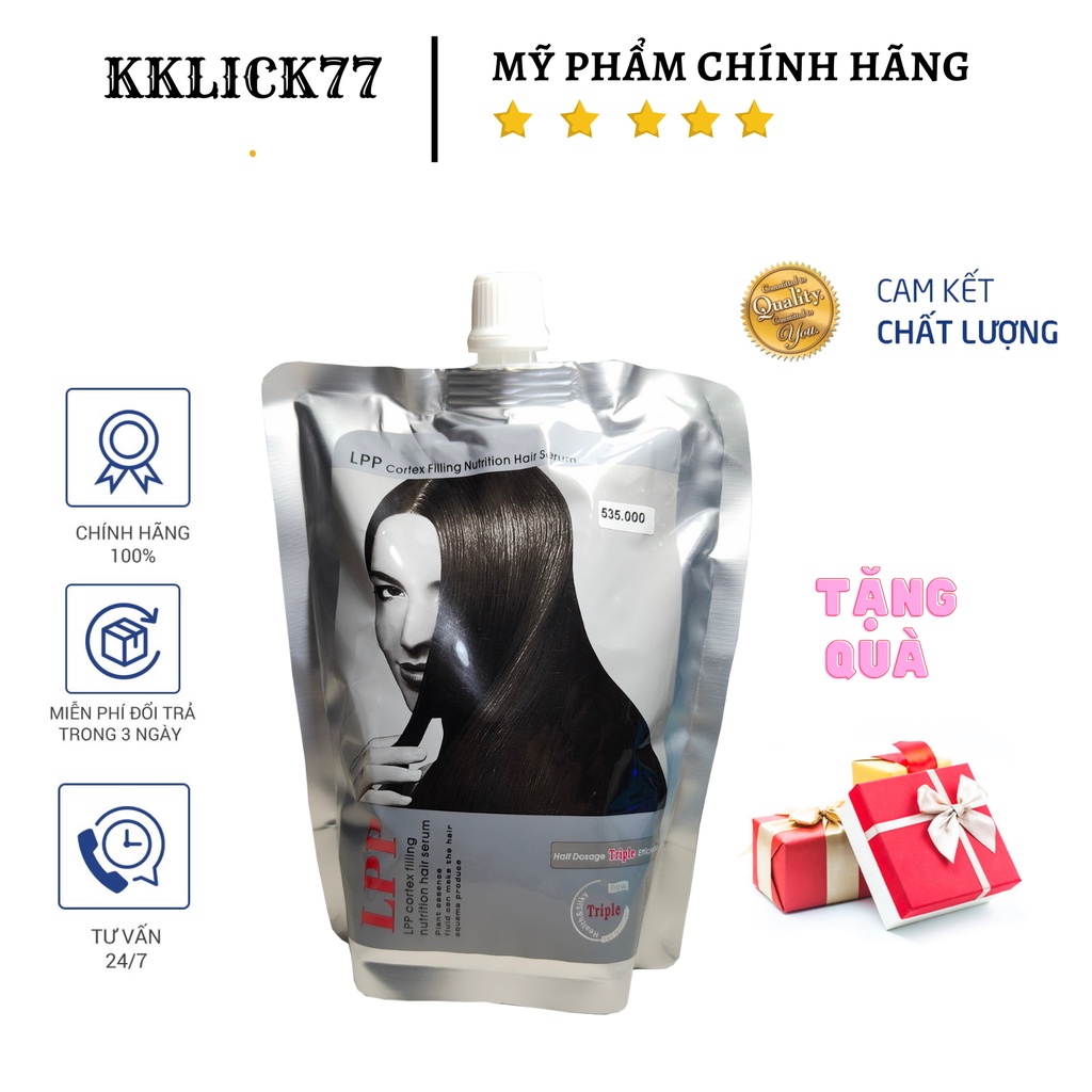 kem ủ tóc, hấp dưỡng tóc collagen phục hồi tóc hư tổn LPP 900ml KKLICK77 (hàng chính hãng)