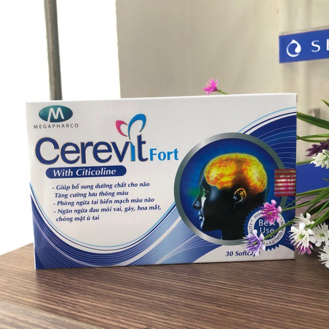 HOẠT HUYẾT DƯỠNG NÃO CEREVIT FORT NEW - KHỎI LO ĐAU ĐẦU - GIẢM TAI BIẾN MẠCH MÁU NÃO - HỘP 30 VIÊN