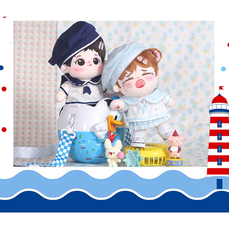 BỘ ĐỒ ĐỒNG PHỤC THỦY THỦ CHO DOLL 15/20CM