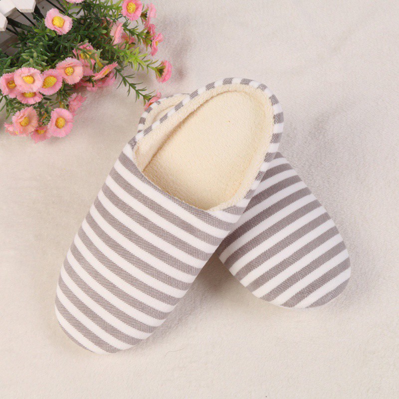 Dép đi trong nhà chống trượt bằng vải cotton mềm mại